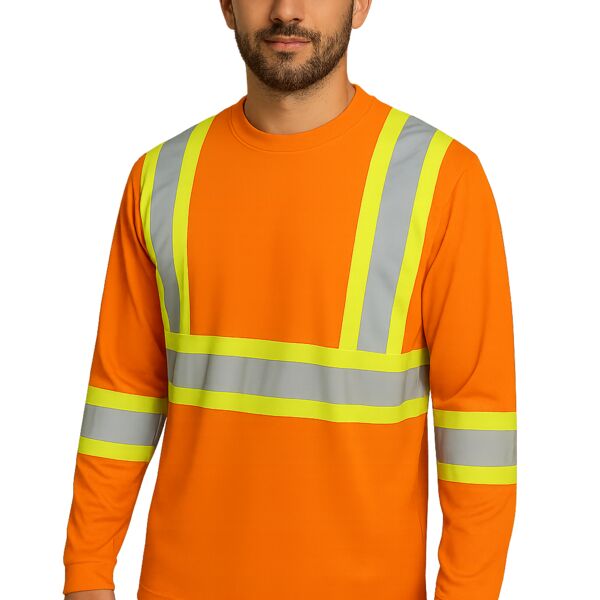 Micro Mesh Long-Sleeve Safety T-Shirt Thumbnail