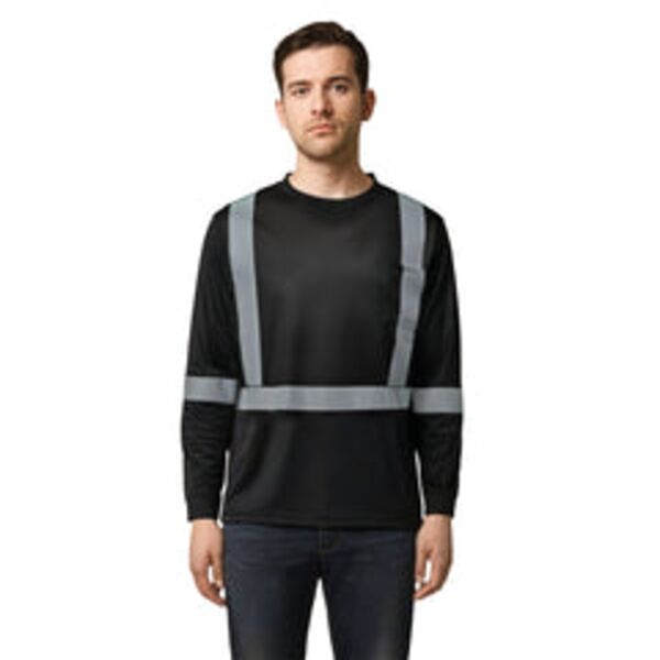VOLT - Long Sleeve Hi-VIS T-Shirt with Segmented Stripes Thumbnail